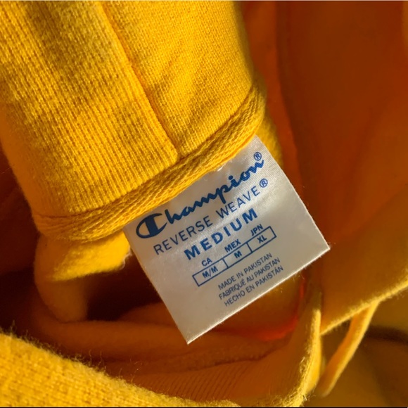 Yellow Champion Hoodie (Medium) - Picture 4 of 4